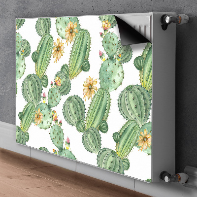 Magnetisk radiatorkåpa Kaktusar med blommor