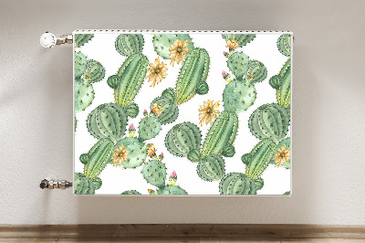 Magnetisk radiatorkåpa Kaktusar med blommor