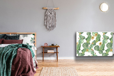 Magnetisk radiatorkåpa Kaktusar med blommor