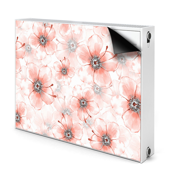 Magnetisk radiatorkåpa Orange blommor