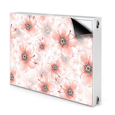Magnetisk radiatorkåpa Orange blommor