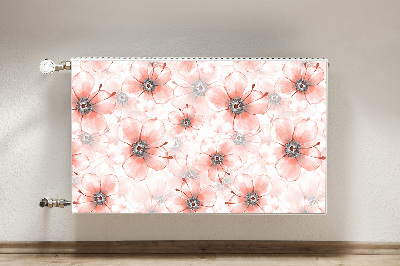 Magnetisk radiatorkåpa Orange blommor