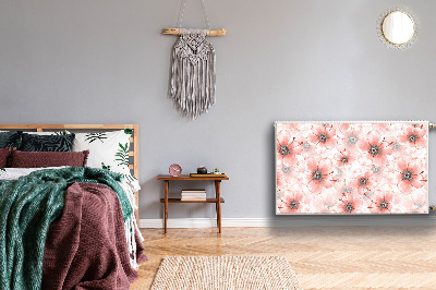 Magnetisk radiatorkåpa Orange blommor
