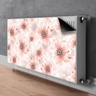 Magnetisk radiatorkåpa Orange blommor