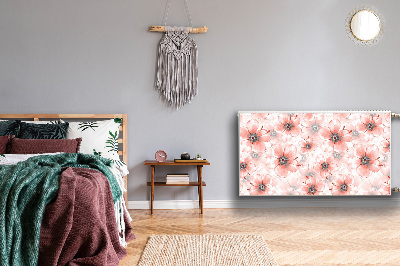 Magnetisk radiatorkåpa Orange blommor