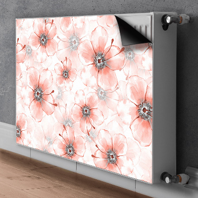 Magnetisk radiatorkåpa Orange blommor