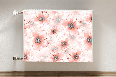 Magnetisk radiatorkåpa Orange blommor