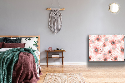 Magnetisk radiatorkåpa Orange blommor