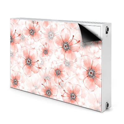 Magnetisk radiatorkåpa Orange blommor