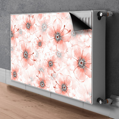 Magnetisk radiatorkåpa Orange blommor