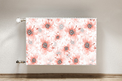 Magnetisk radiatorkåpa Orange blommor