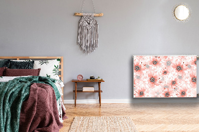 Magnetisk radiatorkåpa Orange blommor