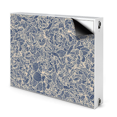 Magnetisk radiatorkåpa Blå blomma