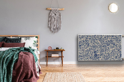 Magnetisk radiatorkåpa Blå blomma