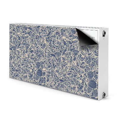 Magnetisk radiatorkåpa Blå blomma