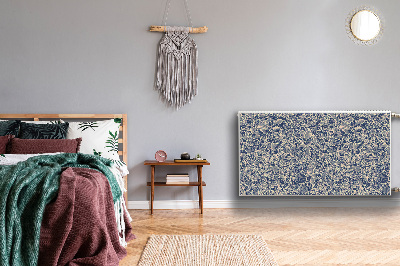 Magnetisk radiatorkåpa Blå blomma