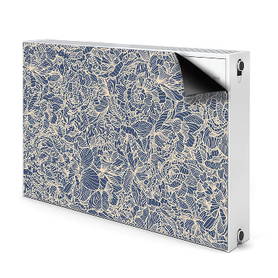 Magnetisk radiatorkåpa Blå blomma