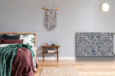 Magnetisk radiatorkåpa Blå blomma
