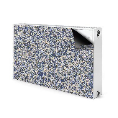 Magnetisk radiatorkåpa Blå blomma