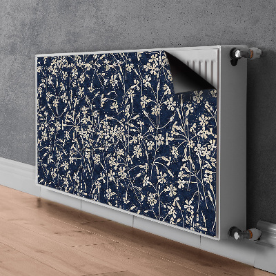 Magnetisk radiatorkåpa Blommönster
