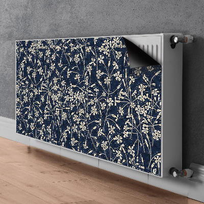 Magnetisk radiatorkåpa Blommönster