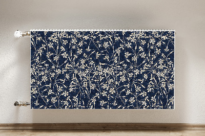 Magnetisk radiatorkåpa Blommönster