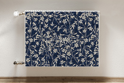 Magnetisk radiatorkåpa Blommönster