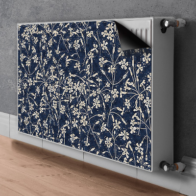 Magnetisk radiatorkåpa Blommönster