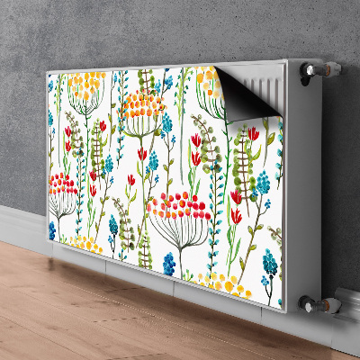 Magnetisk radiatorkåpa Färgglad äng