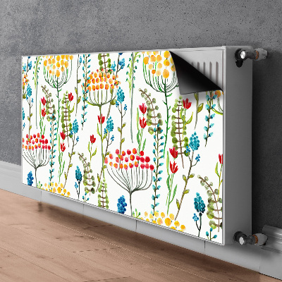 Magnetisk radiatorkåpa Färgglad äng