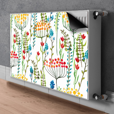 Magnetisk radiatorkåpa Färgglad äng
