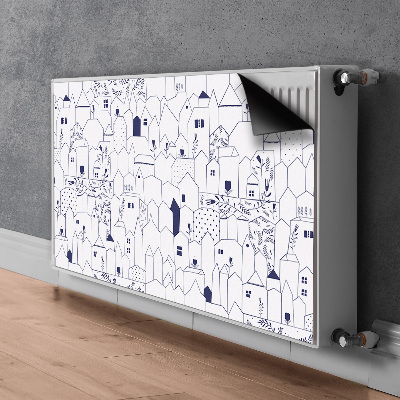 Magnetiskt radiatorskydd Skissad stad