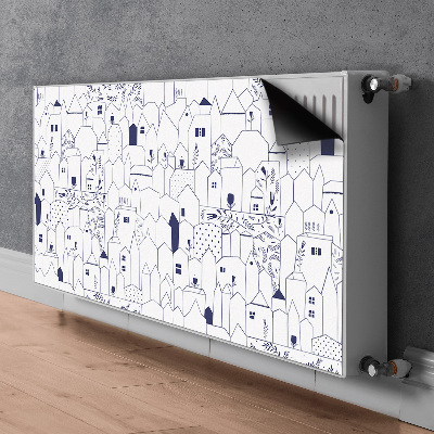 Magnetiskt radiatorskydd Skissad stad