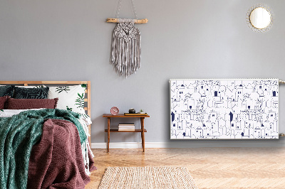 Magnetiskt radiatorskydd Skissad stad