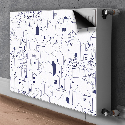Magnetiskt radiatorskydd Skissad stad