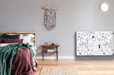 Magnetiskt radiatorskydd Skissad stad