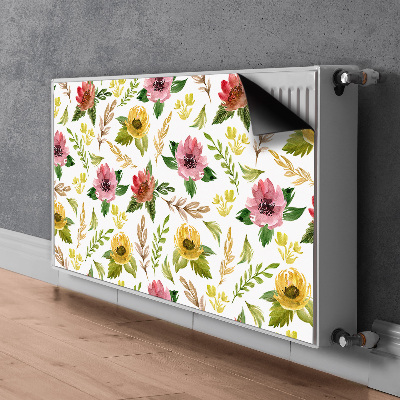 Magnetisk radiatorkåpa Akvarell blommor