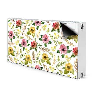 Magnetisk radiatorkåpa Akvarell blommor