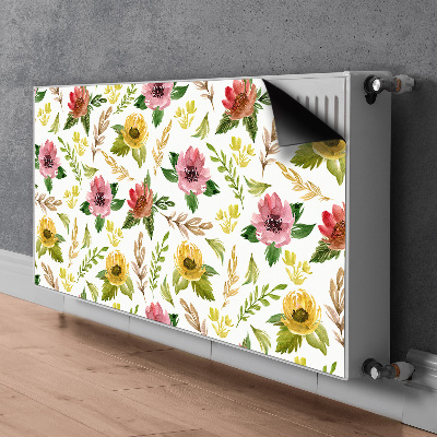 Magnetisk radiatorkåpa Akvarell blommor