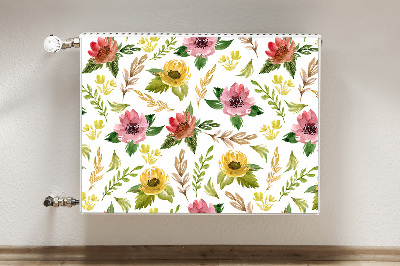 Magnetisk radiatorkåpa Akvarell blommor