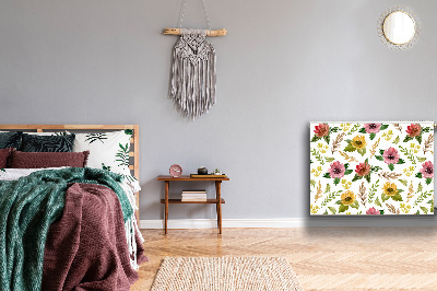 Magnetisk radiatorkåpa Akvarell blommor
