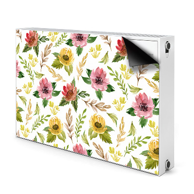 Magnetisk radiatorkåpa Akvarell blommor