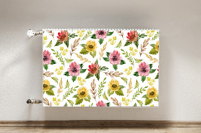 Magnetisk radiatorkåpa Akvarell blommor