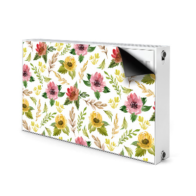 Magnetisk radiatorkåpa Akvarell blommor