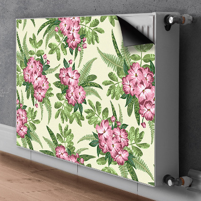 Magnetisk radiatorkåpa Tropiska blommor