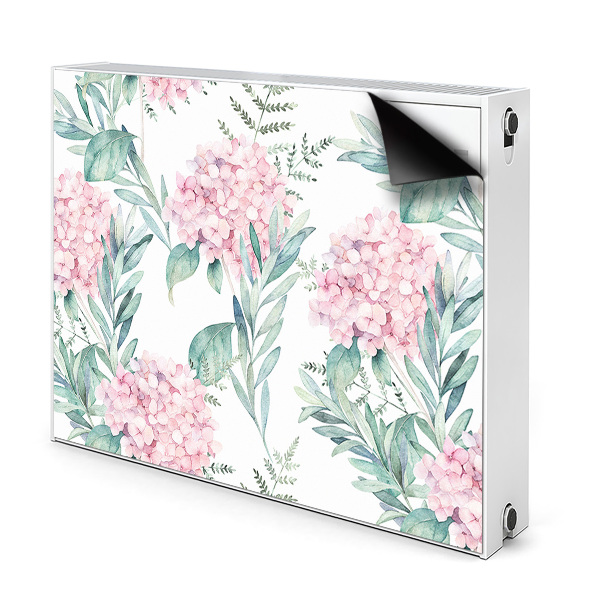 Magnetisk radiatorkåpa Ljusrosa blommor