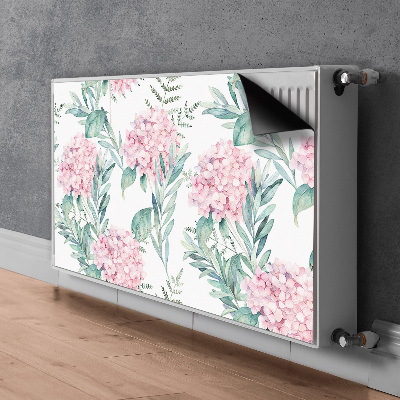 Magnetisk radiatorkåpa Ljusrosa blommor