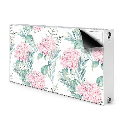 Magnetisk radiatorkåpa Ljusrosa blommor