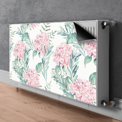 Magnetisk radiatorkåpa Ljusrosa blommor