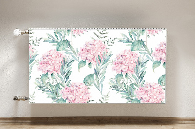 Magnetisk radiatorkåpa Ljusrosa blommor